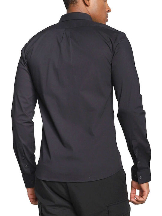 Ero3 Long-sleeved Cotton Shirt Black