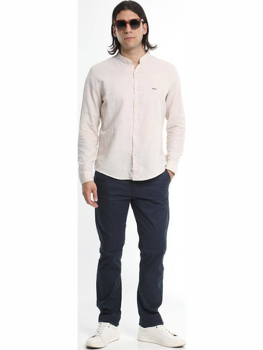 Μακρυμάνικo Πουκάμισο σε Κανονική Γραμμή Μπεζ