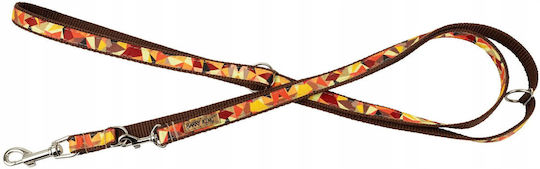 Dog Leash Autumn Pattern Adjustable Tape 16mm/220cm Brown