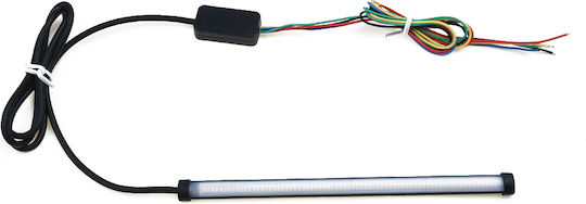 Flexible Motorcycle Headlight LED Strip Running-strobe Brake & Dynamic Turn Signal High Brightness 60cm Tc-258