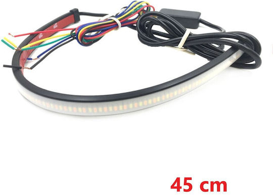 Flexible Motorcycle Headlight LED Strip Running-strobe Brake Lights & Dynamic Turn Signals High Brightness 45cm Tc-257
