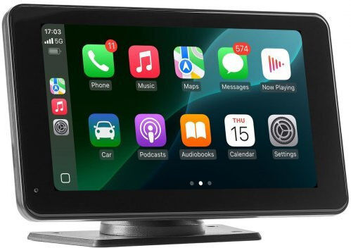 Car Stereo Vevor Radio CarPlay 7 Touch Screen Apple Android Automatic Rearview Camera