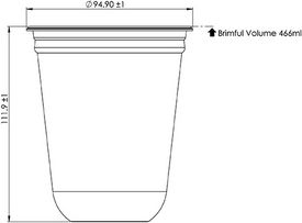 Plastika THrakis Disposable Cup Plastic Transparent 350ml 50pcs