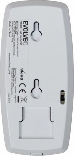 Evolveo Senzor De Mișcare Wireless RF Infraroșu Unghi De Detectare 110° Rază De Acțiune 8m