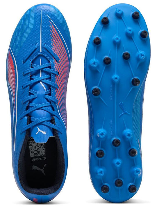 PUMA Ultra 6 Play Ποδοσφαιρικά Παπούτσια με Τάπες MG Μπλε