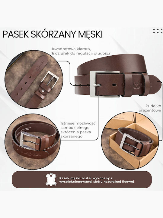 Мъжки Колан Кожен от Кожа Имам Кафяв