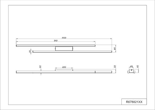 Trio Lighting Ceiling Mount Light Black with Integrated LED