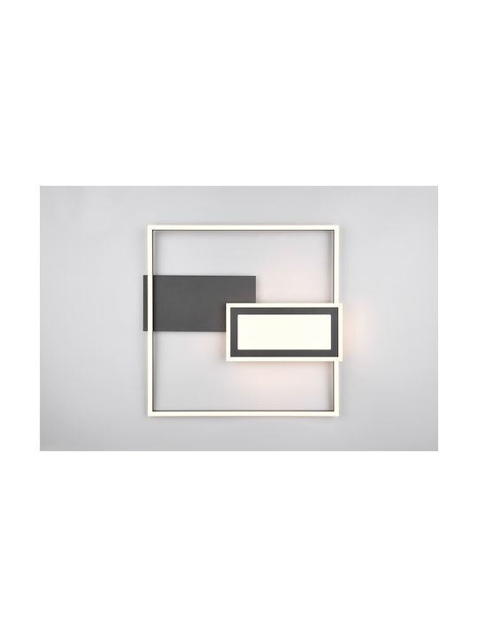 Trio Lighting Πλαφονιέρα Οροφής Μαύρη με Ενσωματωμένο LED