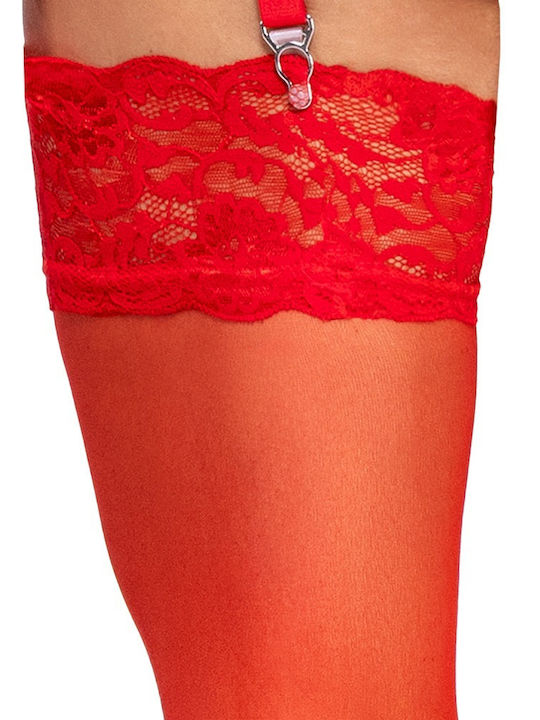 Cottelli Collection Sexy Κάλτσες Κόκκινες