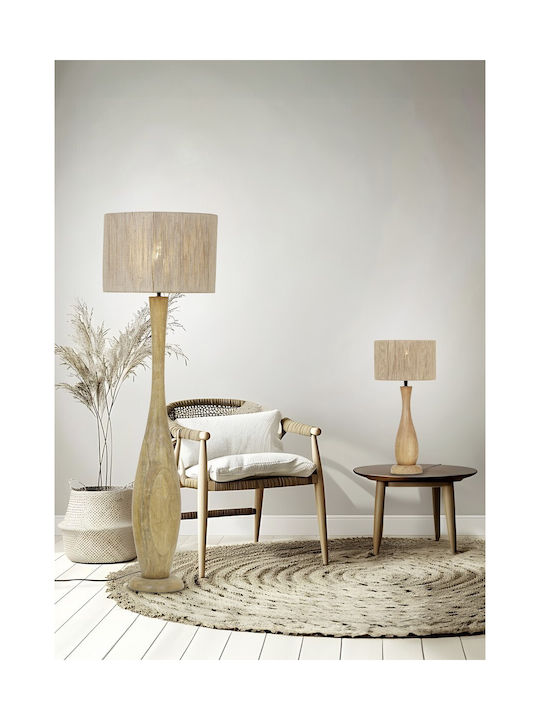Trio Lighting Floor Lamp H135xW40cm. with Socket for Bulb E27 Beige