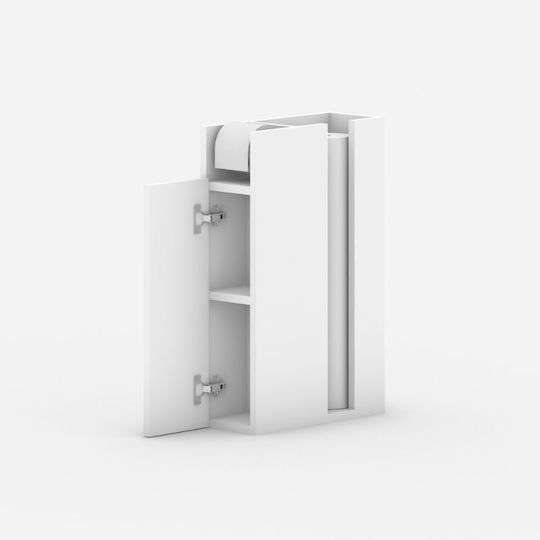 Megapap Bathroom Cabinet L17xW42xH66cm White