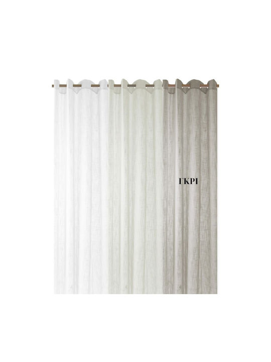 Viopros Curtain with Grommets Gray 140x270cm