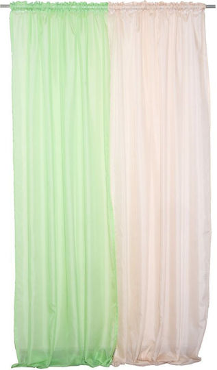 Viopros Curtain with Pencil Pleat Red 140x270cm