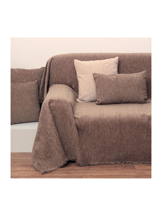 Anna Riska 1300 Armchair Throw Chenille 150x180cm Greige