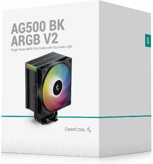 Deepcool AG500 BK CPU Cooler for Socket 1851/AM5/1700 with RGB Lighting