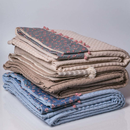 White Fabric Stripy Υπέρδιπλη 230x250εκ. Μπεζ White Fabric Stripy Υπέρδιπλη 230x250εκ. Μπεζ