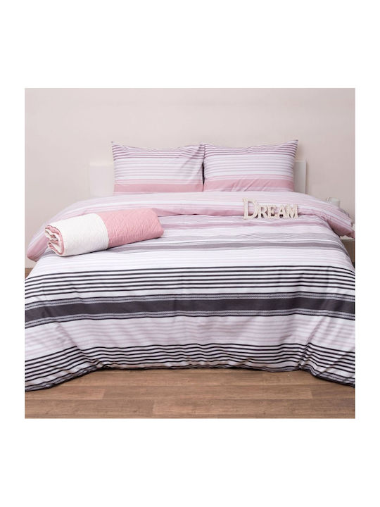 Viopros Duvet Set Single 160x240cm Dallas Pink 2pcs