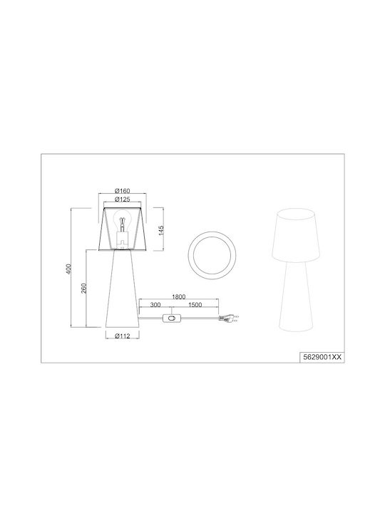Trio Lighting Decorative Lamp with Socket for Bulb E27 Brown