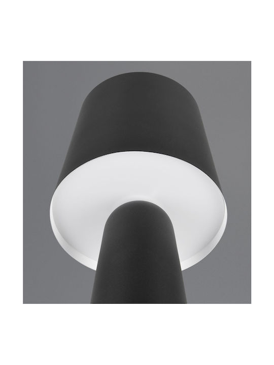 Trio Lighting Метална Настолна лампа за Цокъл E27 с Черен Абажур и Основа