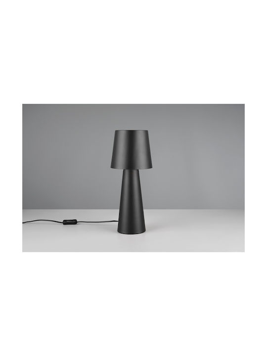Trio Lighting Метална Настолна лампа за Цокъл E27 с Черен Абажур и Основа