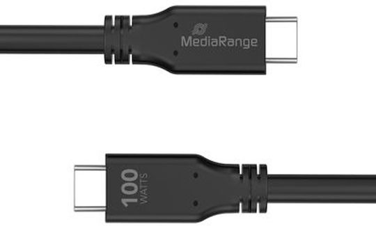 MediaRange USB 3.2 Cable USB-C male - USB-C 100W Μαύρο 3m MRCS218