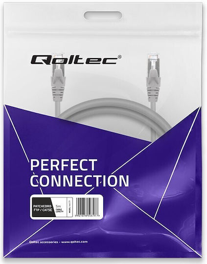 Qoltec U/UTP Cat.5e Ethernet Network Cable 5m Gray 1pcs