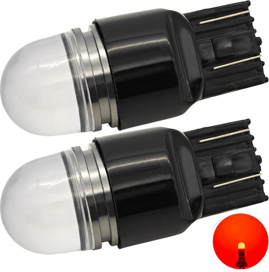 W21/5w Led Bulb 7443 12v 900lm Canbus Red