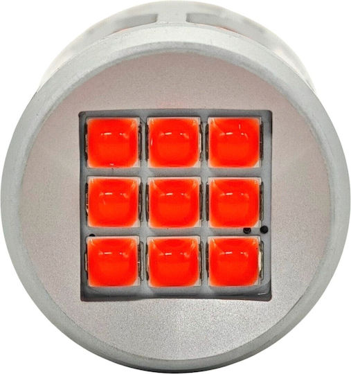 Bulb W21/5w Led 7443 10-50v No Fault 2800lm Red