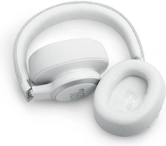 JBL Live 770NC Kabellos / Kabelgebunden Über Ohr Kopfhörer mit 65 Stunden Betriebszeit und Quick Charge Weiß