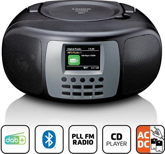 Lenco Φορητό Ηχοσύστημα με Ραδιόφωνο / Bluetooth / CD Μαύρο