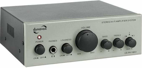 Dynavox CS-PA1 MK II Mini Ολοκληρωμένος Ενισχυτής Hi-Fi Stereo 60W/4Ω 207741 Ασημί