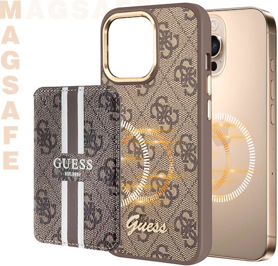 Guess Elegant Magsafe Card Holder Secure Magnetic Fastening Brown