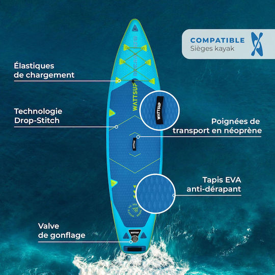 Wattsup Bream 10'6 Φουσκωτή Σανίδα SUP με Μήκος 3.2m Γαλάζια