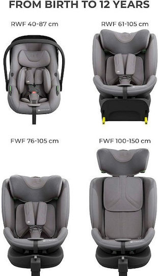 Kinderkraft Endura Safe Modular System Baby Car Seat i-Size with Isofix Grey 0-36 kg