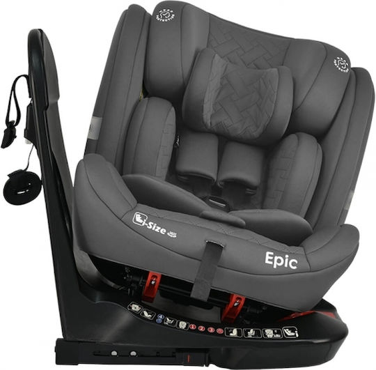 Bebe Stars Epic Scaun Auto pentru Copii i-Size cu Isofix Smoked Grey 0-36 kg
