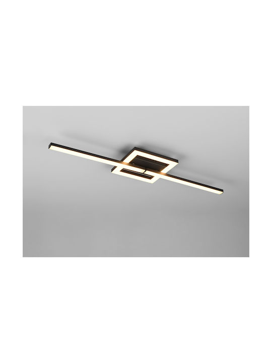 Trio Lighting Πλαφονιέρα Οροφής 54εκ. Μαύρη με Ενσωματωμένο LED