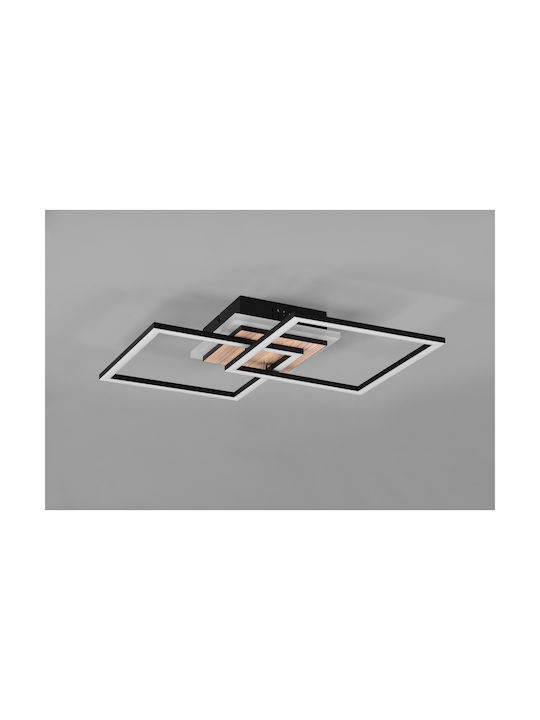 Trio Lighting Deckenleuchte 57.5cm Schwarz mit Integrierter LED und Fernbedienung