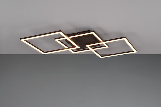 Trio Lighting Πλαφονιέρα Οροφής 74εκ. Μαύρη με Ενσωματωμένο LED