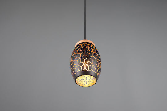 Trio Lighting Lustră Negru Calea ferată cu Dulie E27 15x150cm.