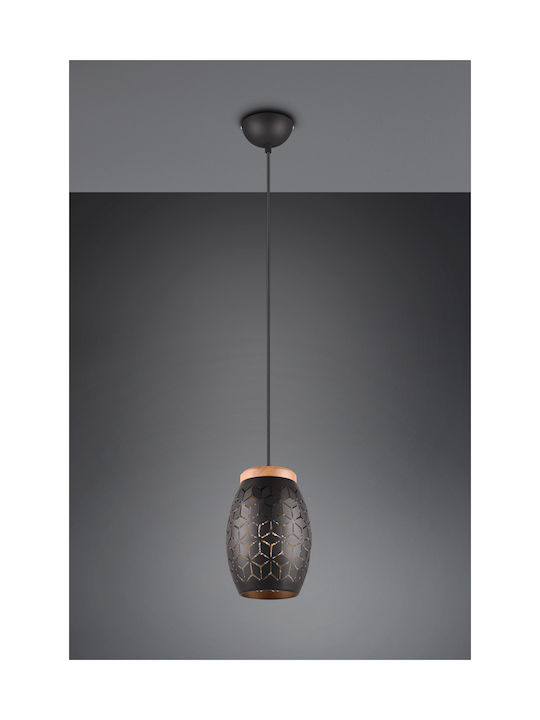 Trio Lighting Pendant Light Black Rail with Socket E27 15x150cm