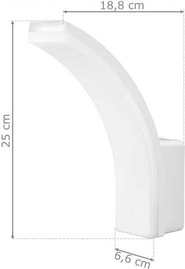 Orno Wall-Mounted Outdoor Light LED IP65 12W with Natural White Light