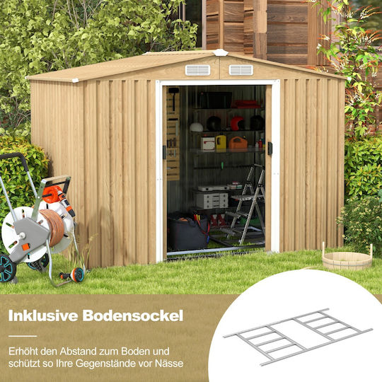 Metallic Galvanized Garden Shed 2.59x1.96x1.84m GT4105NA+ Metallic Galvanized Garden Shed 2.59x1.96x1.84m GT4105NA+