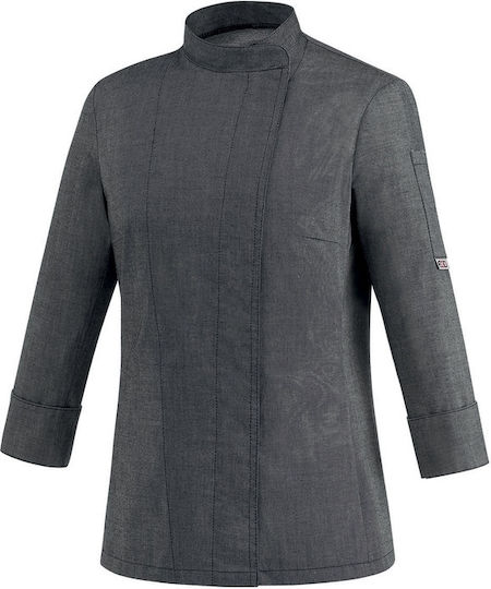 Egochef Σακάκι Σεφ Unisex Μαύρο με Μανίκι 3/4