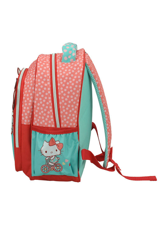 Gim Backpack School Bag Kindergarten with Water Bottle Holder Hello Kitty Sweetheart 24 x 12 x 31cm 2025