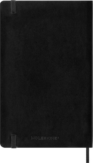 Moleskine Σημειωματάριο Bullet Ριγέ με Λάστιχο Μαύρο