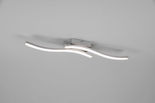 Trio Lighting Route Πλαφονιέρα Οροφής 56εκ. Ασημί με Ενσωματωμένο LED