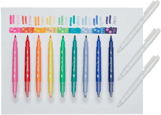 Ooly Stamp-a-doodle 9 Double-Sided Markers 3 Stamp Markers 130-100 130-100
