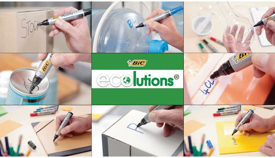 BIC Marking Ανεξίτηλοι Μαρκαδόροι Black Σετ 12τμχ