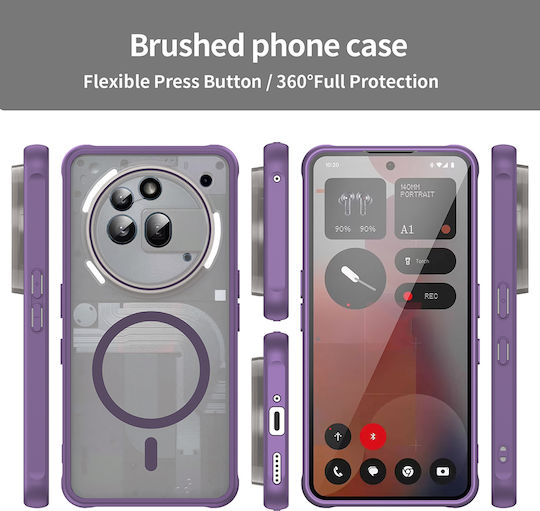 Techsuit Umschlag Rückseite Kunststoff Lila (Nothing Phone (3a) Pro)