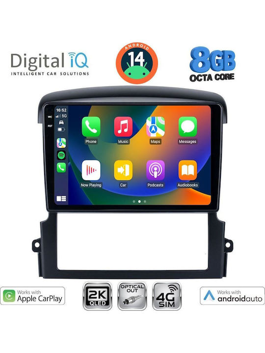 Digital IQ Car Audio System for Kia Sorento 2006-2009 (Bluetooth/USB/WiFi/GPS/Apple-Carplay/Android-Auto) with Touch Screen 9"